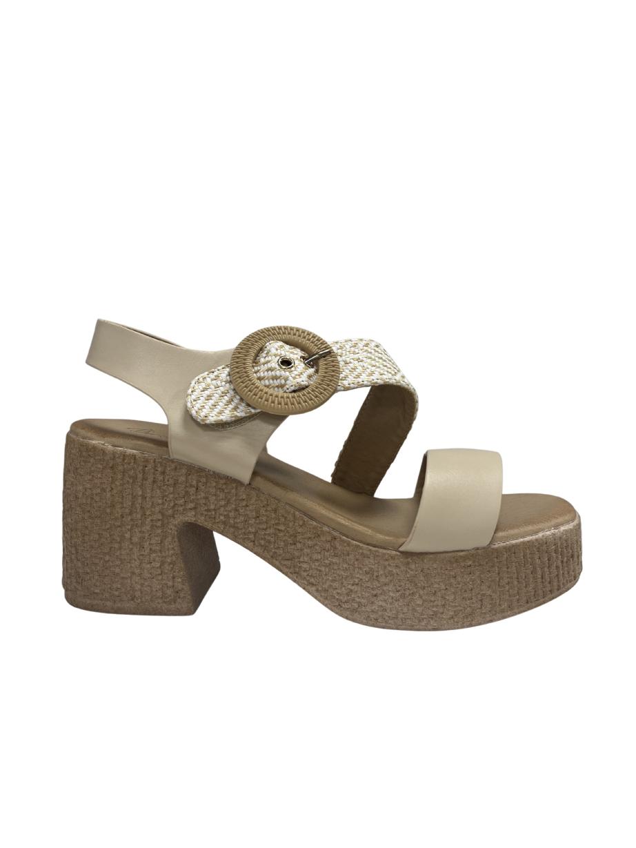 Sandalia Paula Beige