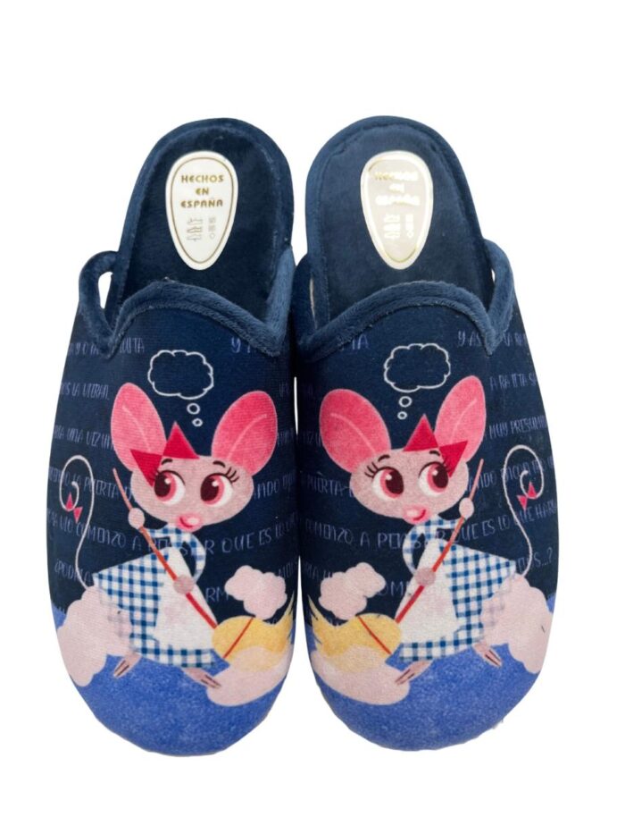 Zapatilla Ratona Azul Marino